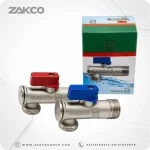ست دوعددی شیر پیسوار برنجی تک‌شیر بهامین PN10 DN10R - تصویر 5