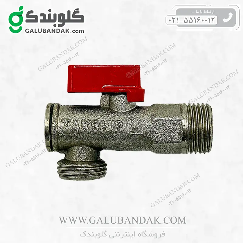 شیر پیسوار تک شیر بهامین PN10DN10R مجموعه 2 عددی