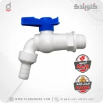 شیر حیاطی پلاستیکی دسته پروانه‌ای آبی (عمده)