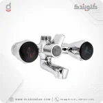 شیر حمام دو‌دسته قدیمی برنجی با روکش کروم